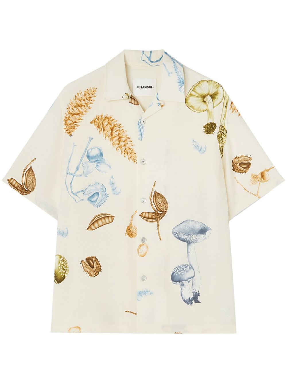 Jil Sander mushroom-print short-sleeved shirt - Neutrals von Jil Sander