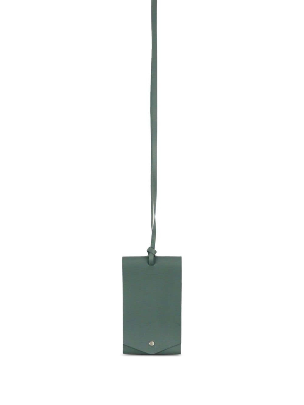 Jil Sander neck-strap leather phone case - Green von Jil Sander