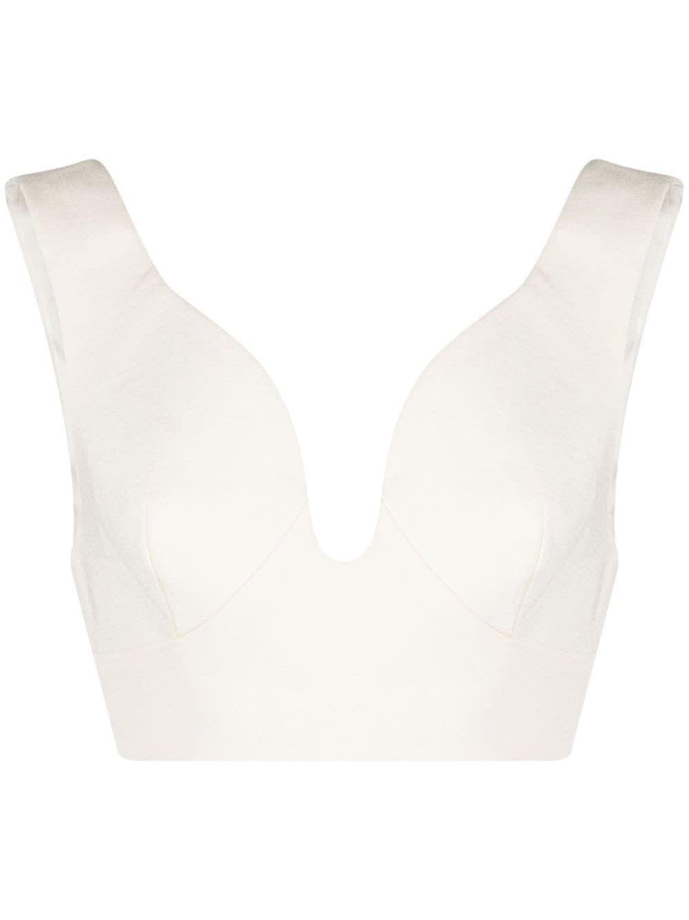 Jil Sander open-back sleeveless crop top - White von Jil Sander