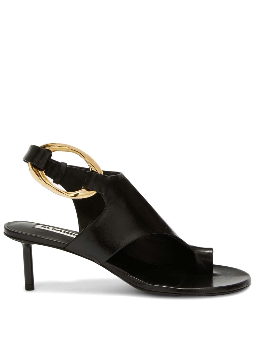 Jil Sander open-toe leather sandals - Black von Jil Sander