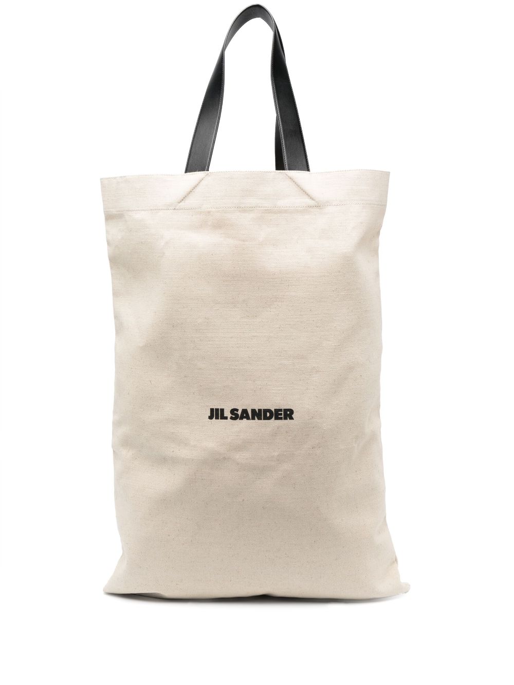 Jil Sander logo-print canvas tote bag - Neutrals von Jil Sander