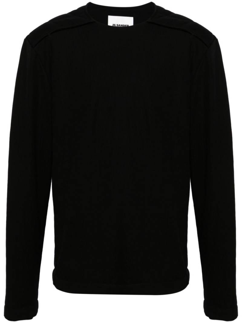 Jil Sander padded crew-neck sweatshirt - Black von Jil Sander