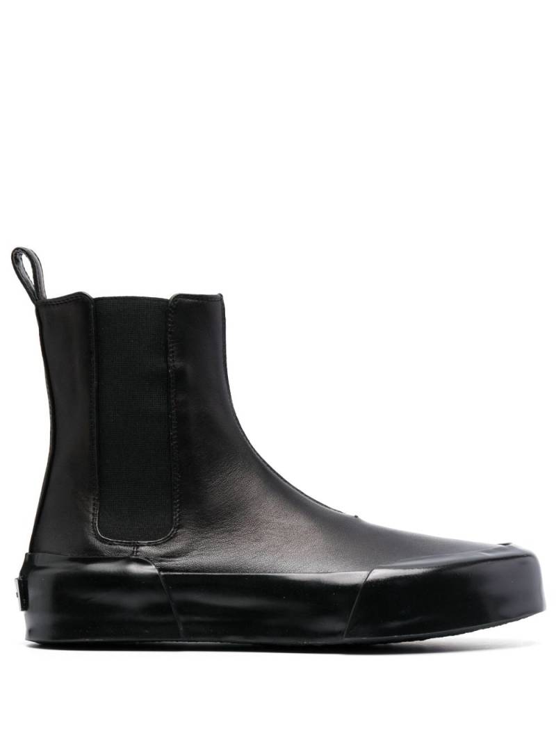 Jil Sander panelled leather ankle boots - Black von Jil Sander