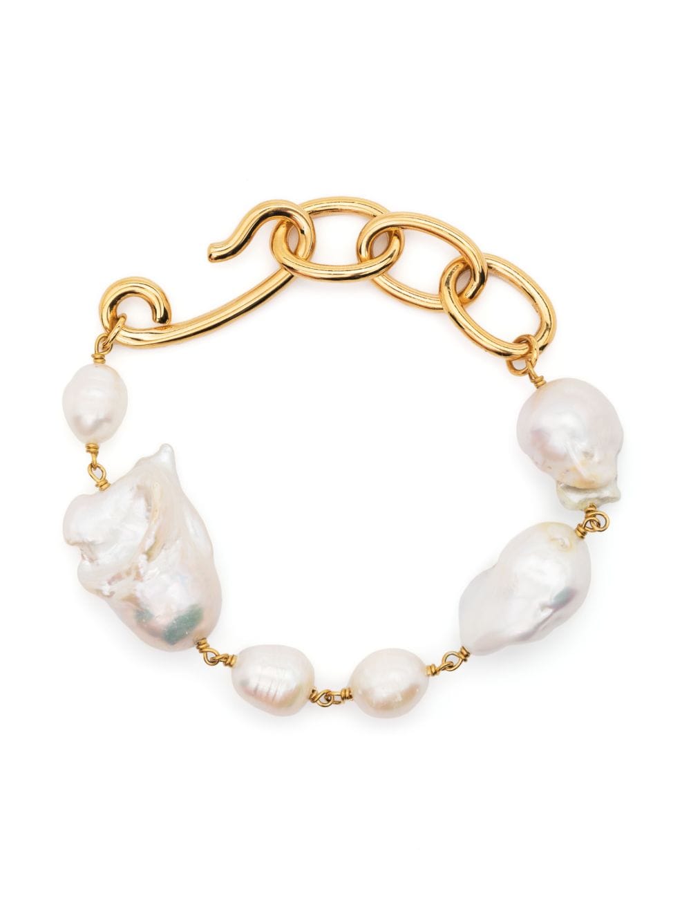 Jil Sander pearl-pendant chain bracelet - Gold von Jil Sander