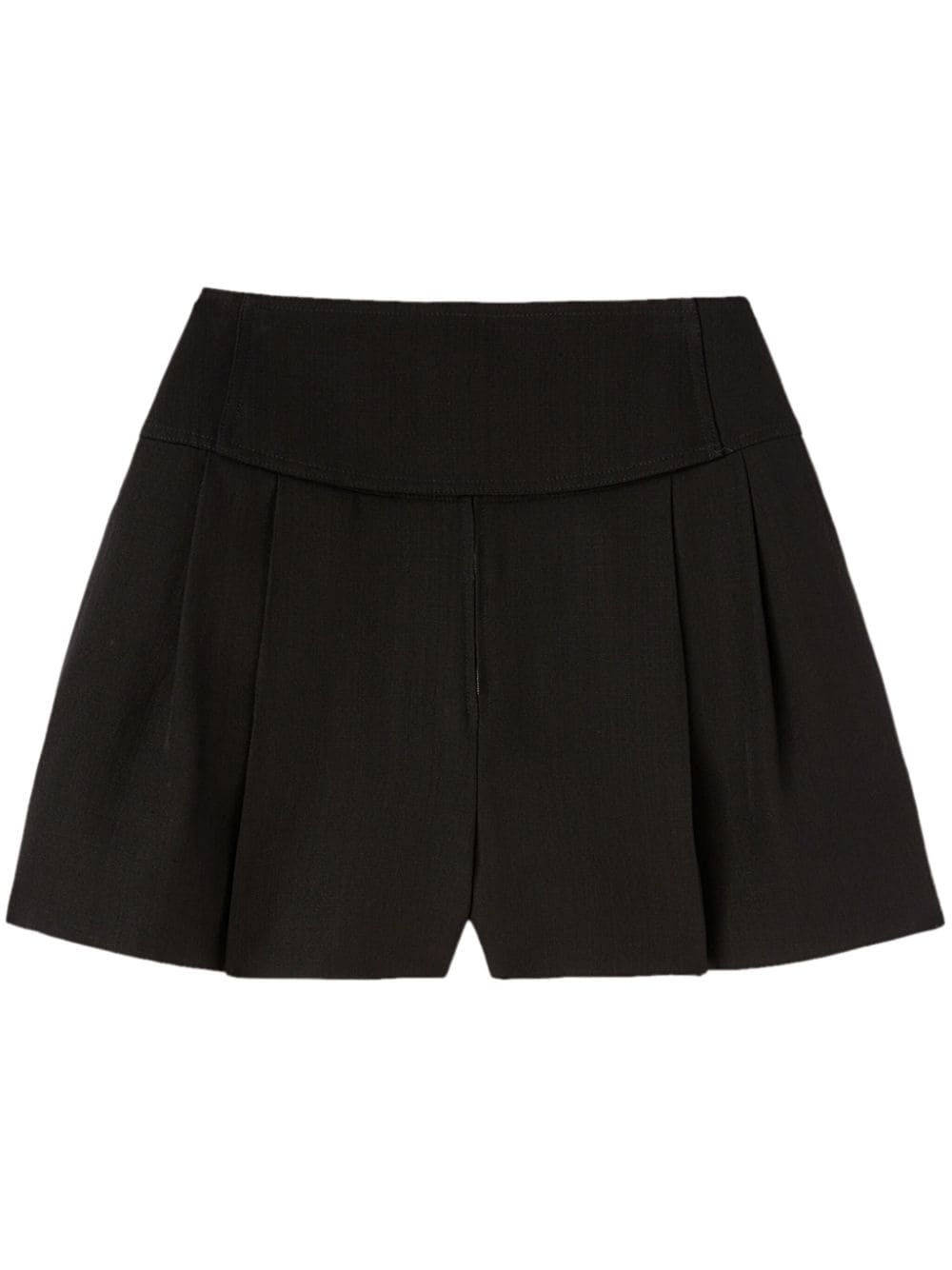 Jil Sander pleated cotton shorts - Black von Jil Sander