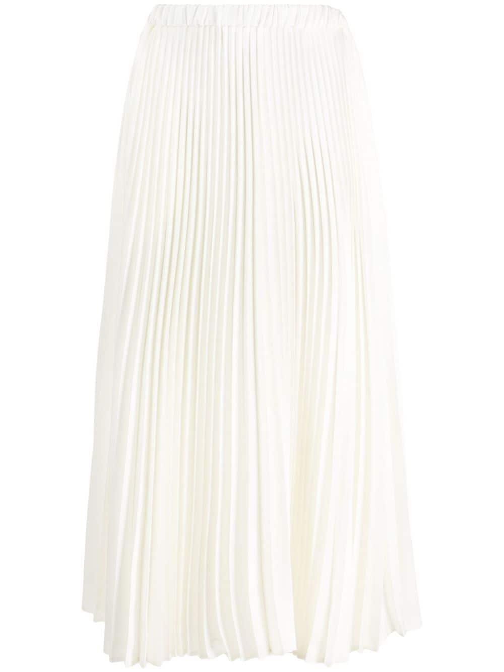 Jil Sander pleated mid-length skirt - White von Jil Sander