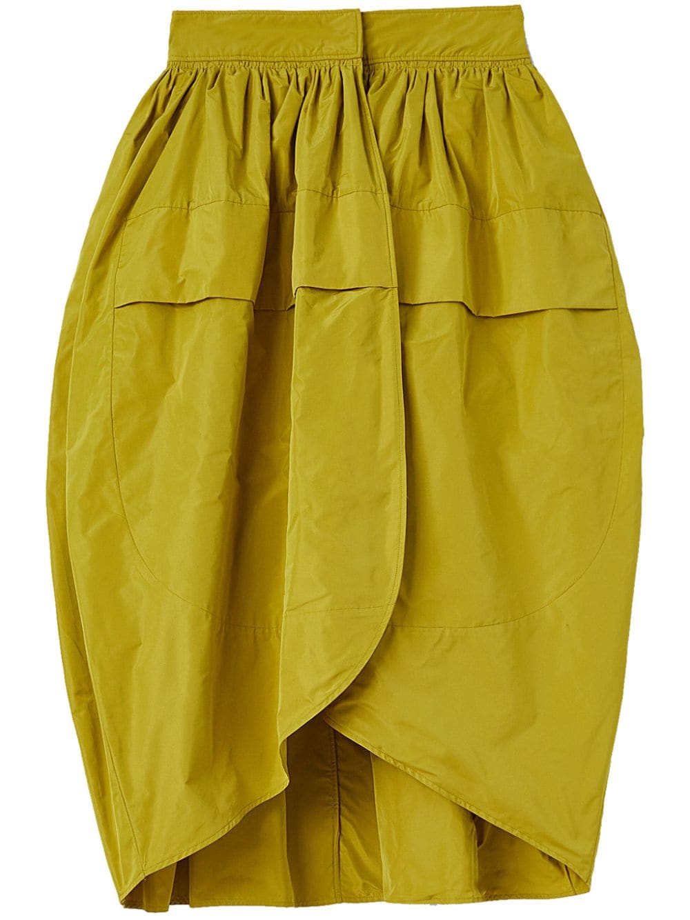 Jil Sander pleated taffeta midi skirt - Yellow von Jil Sander