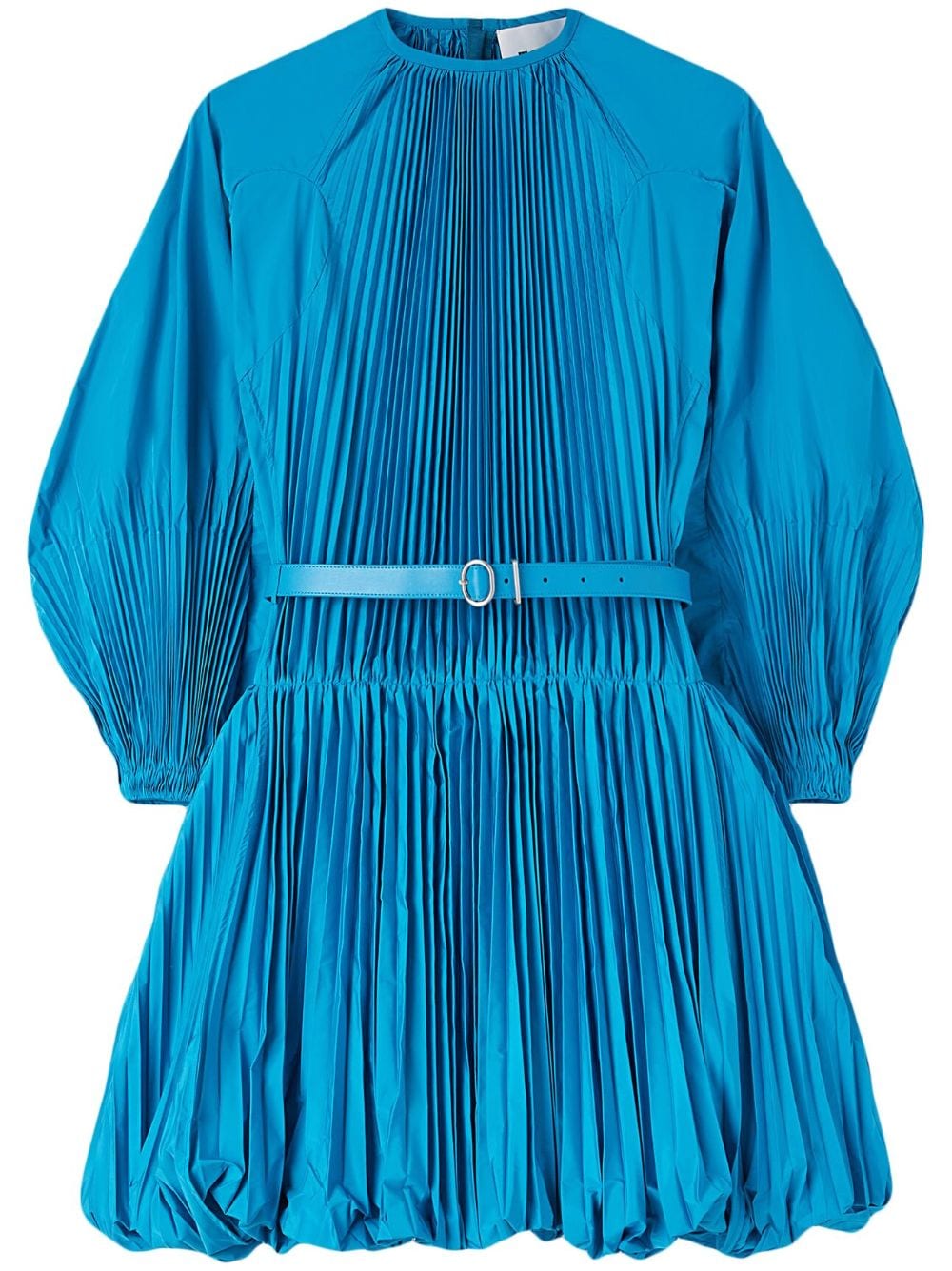 Jil Sander plissé belted minidress - Blue von Jil Sander