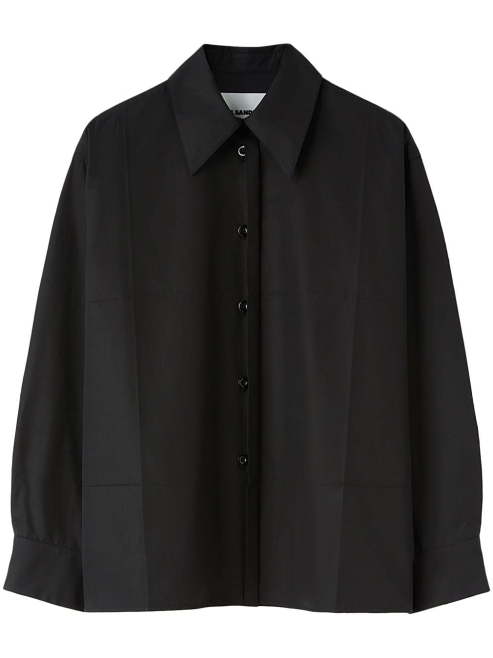 Jil Sander pointed-collar cotton shirt - Black von Jil Sander