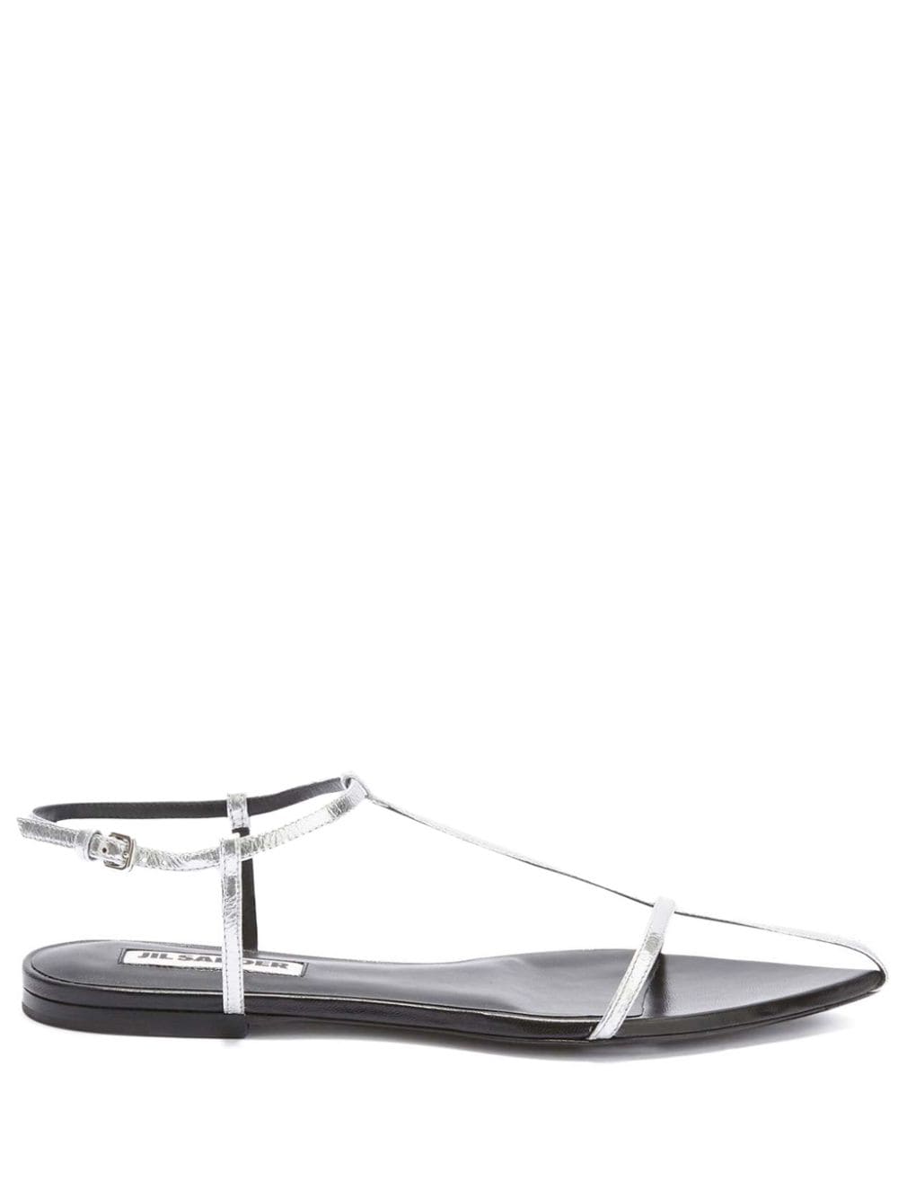 Jil Sander pointed open-toe leather sandals - Silver von Jil Sander