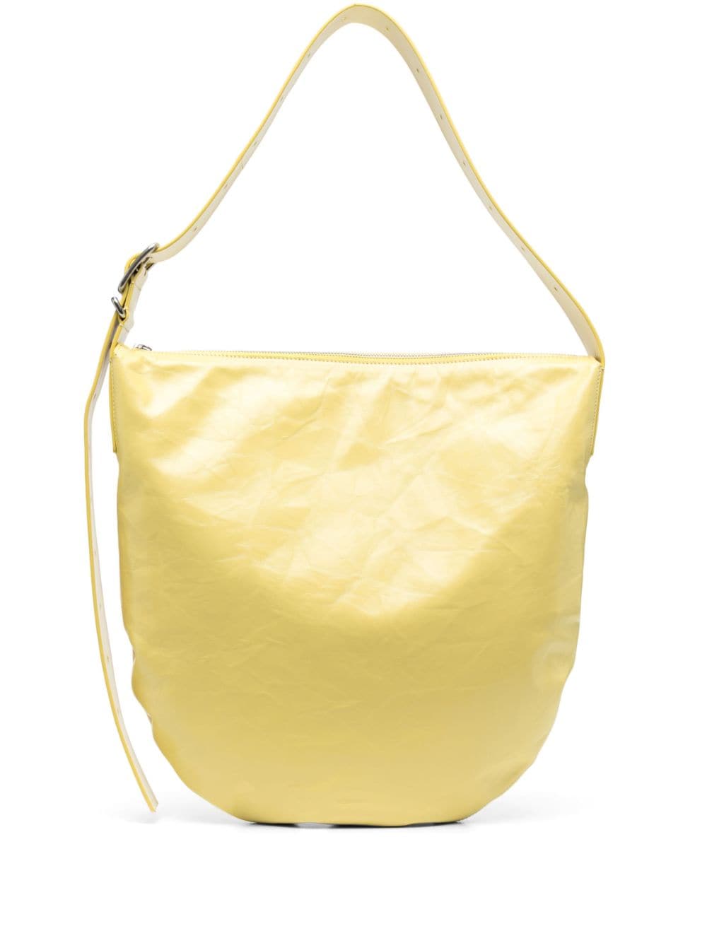 Jil Sander polished-finish leather tote bag - Yellow von Jil Sander