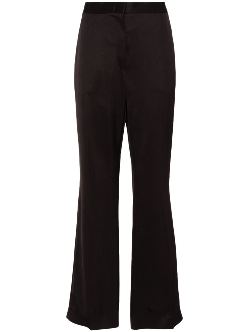 Jil Sander pressed-crease high-waisted trousers - Brown von Jil Sander