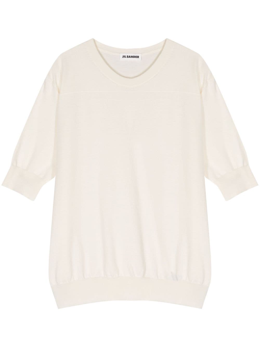 Jil Sander ribbed-knit cotton T-shirt - Neutrals von Jil Sander