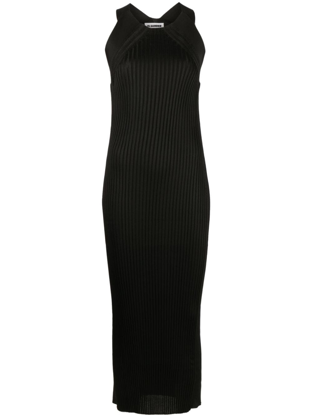 Jil Sander ribbed-knit midi dress - Black von Jil Sander