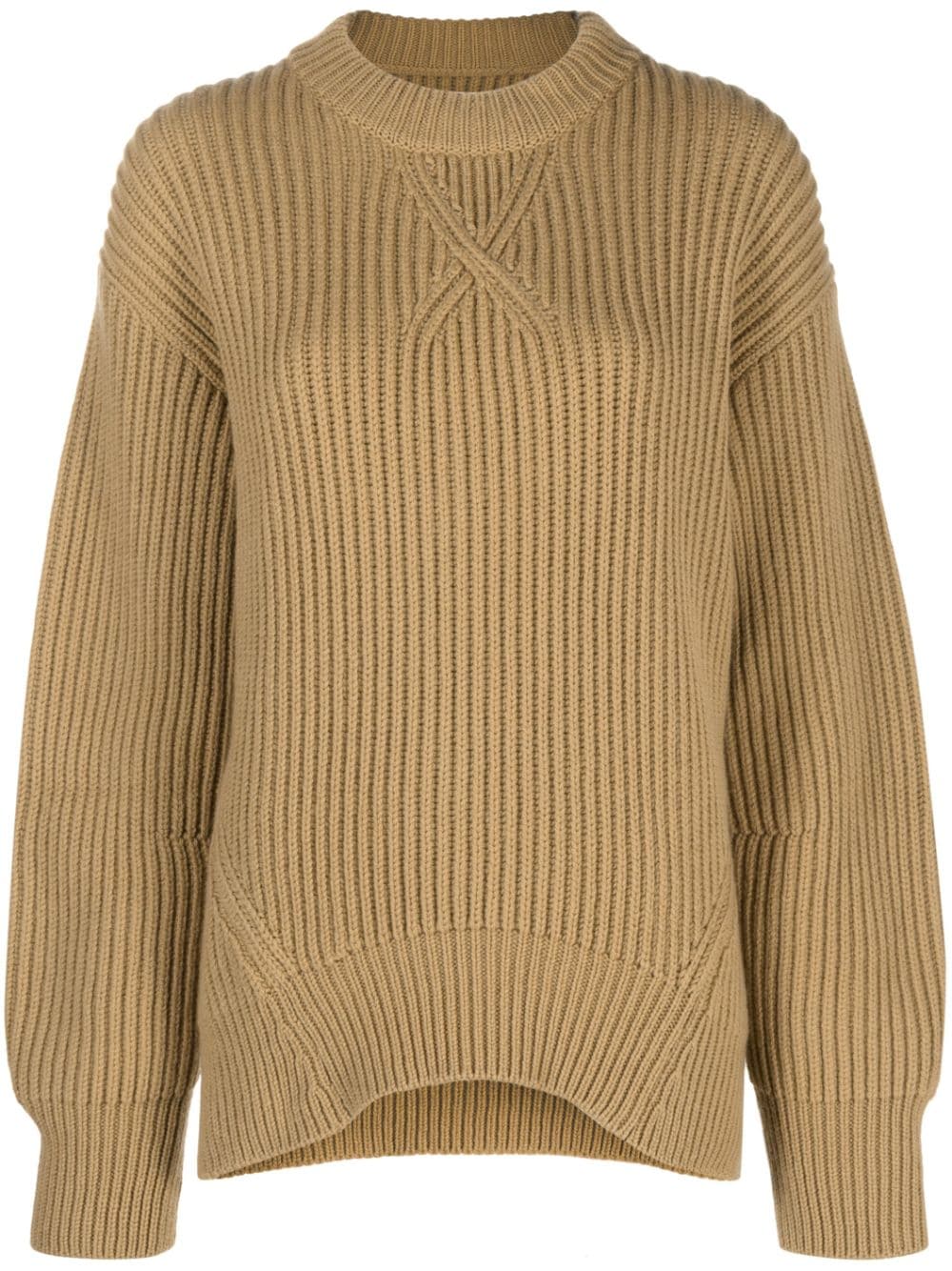 Jil Sander ribbed-knit wool jumper - Brown von Jil Sander