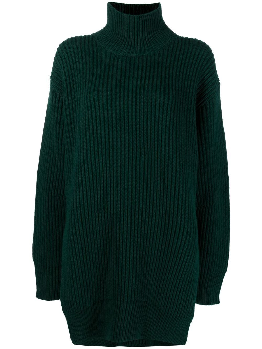 Jil Sander roll-neck ribbed-knit jumper - Green von Jil Sander