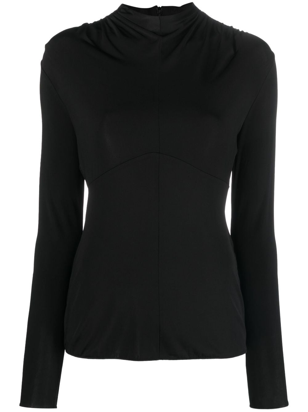 Jil Sander round-neck long-sleeve top - Black von Jil Sander