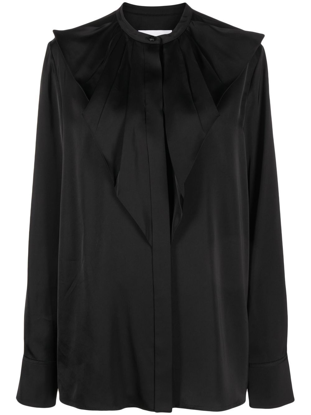 Jil Sander ruffled long-sleeve blouse - Black von Jil Sander