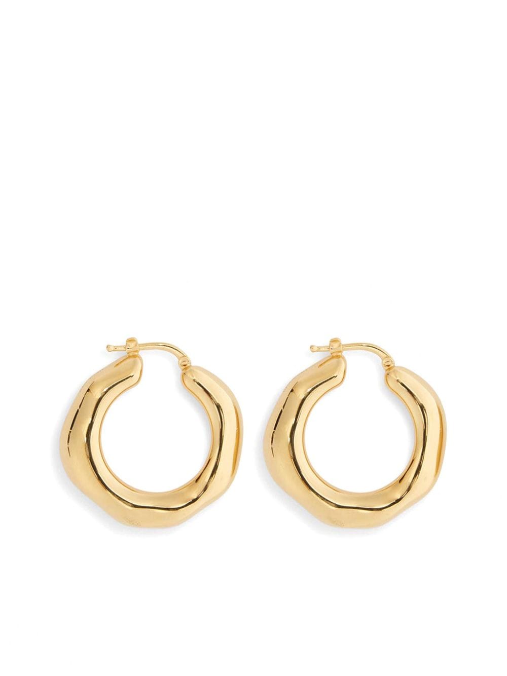 Jil Sander sculpted hoop design earrings - Gold von Jil Sander