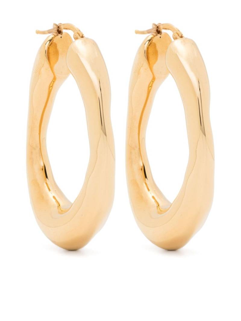 Jil Sander sculpted hoop earrings - Gold von Jil Sander