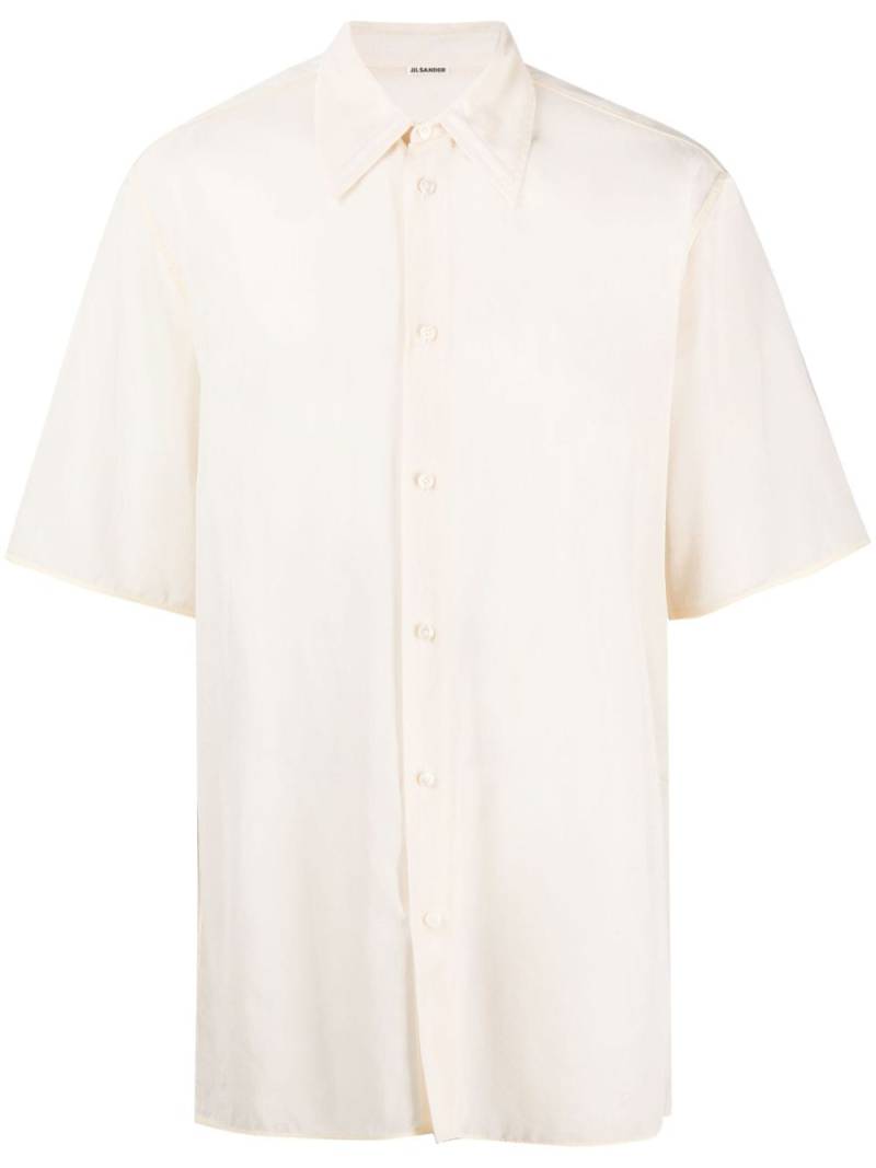 Jil Sander semi-sheer cotton shirt - Neutrals von Jil Sander