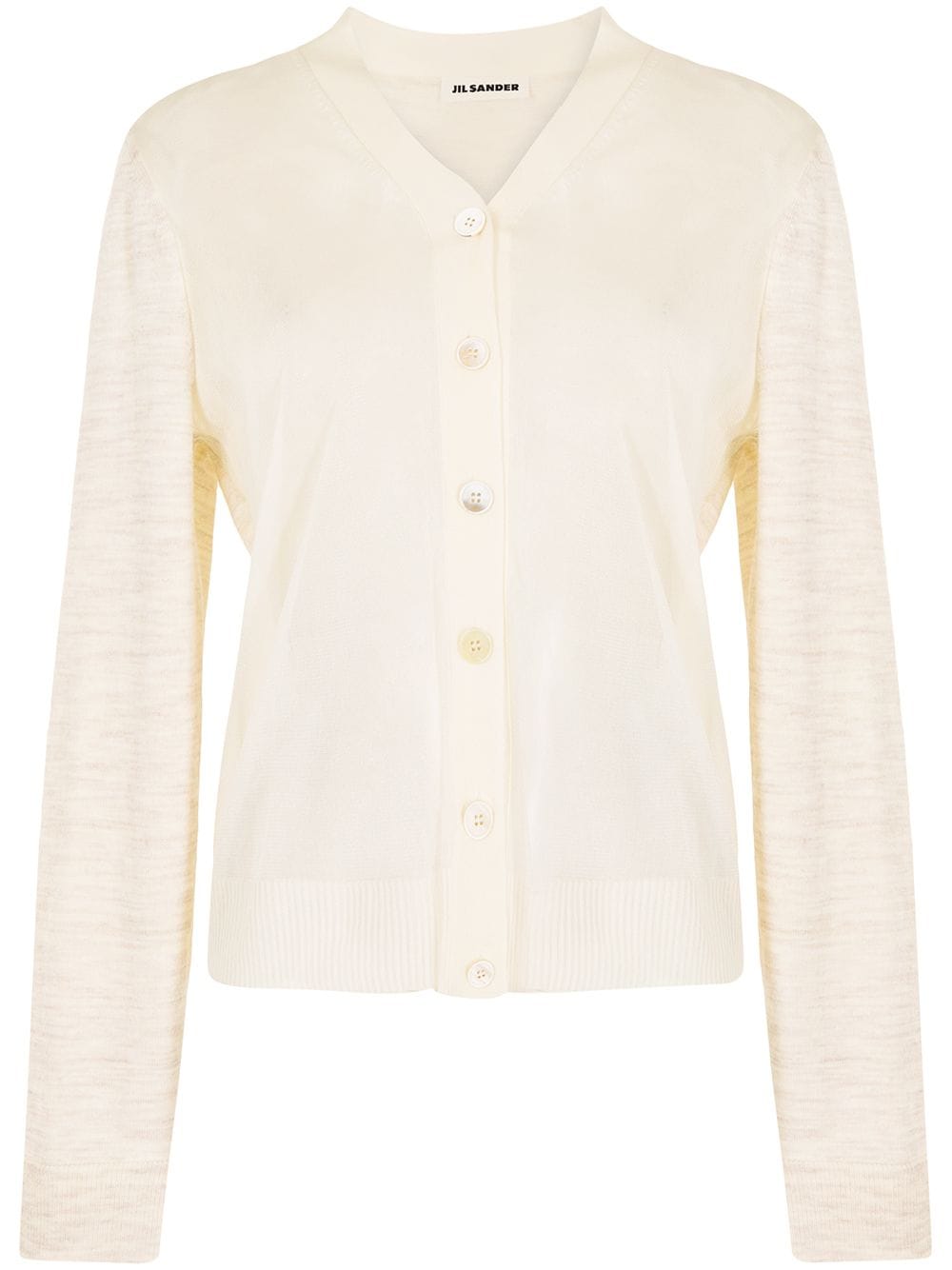 Jil Sander sheer panel cardigan - Neutrals von Jil Sander