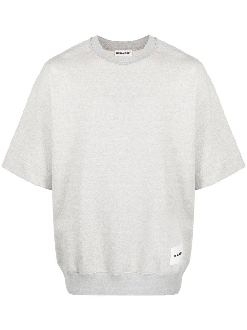 Jil Sander short-sleeve cotton sweatshirt - Grey von Jil Sander