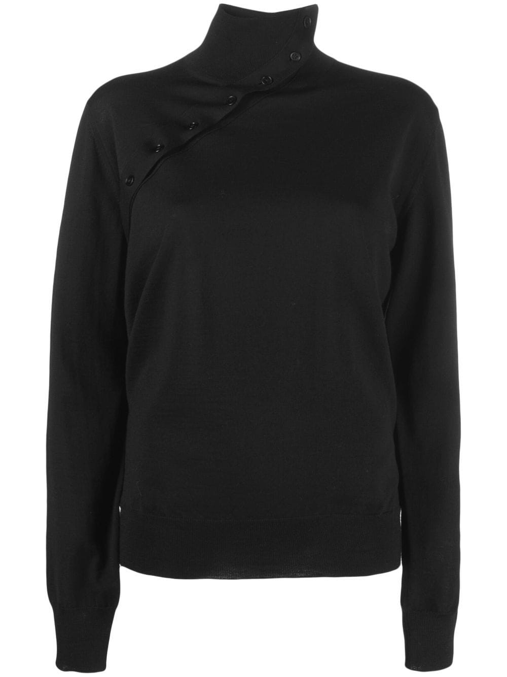 Jil Sander side button jumper - Black von Jil Sander