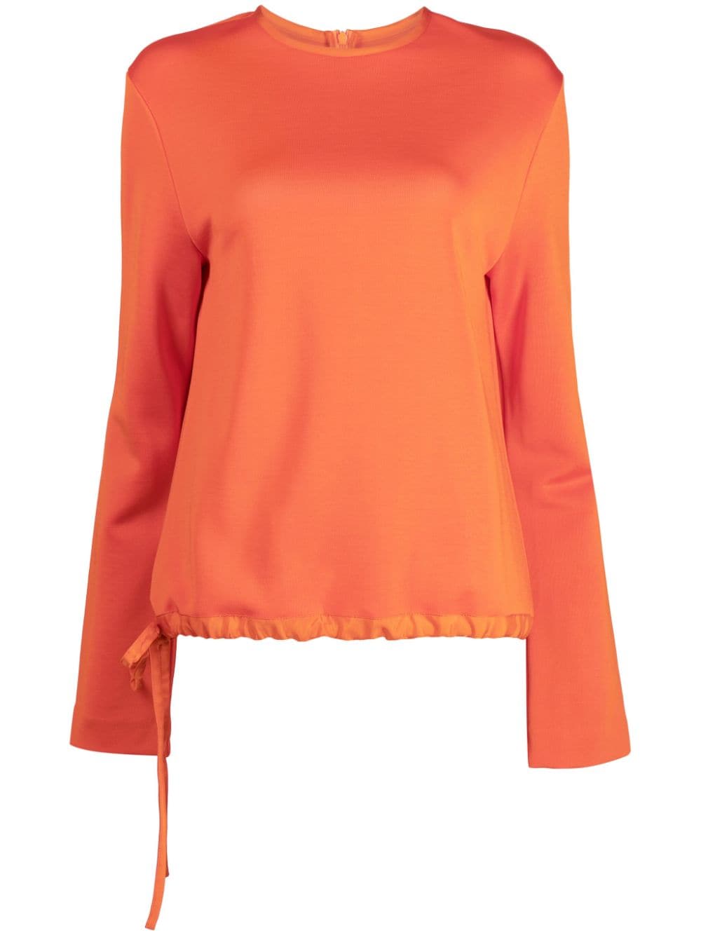 Jil Sander side-tie fastening crew-neck sweatshirt - Orange von Jil Sander