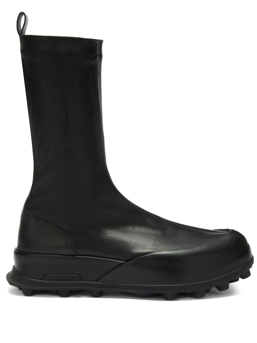Jil Sander slip-on leather boots - Black von Jil Sander