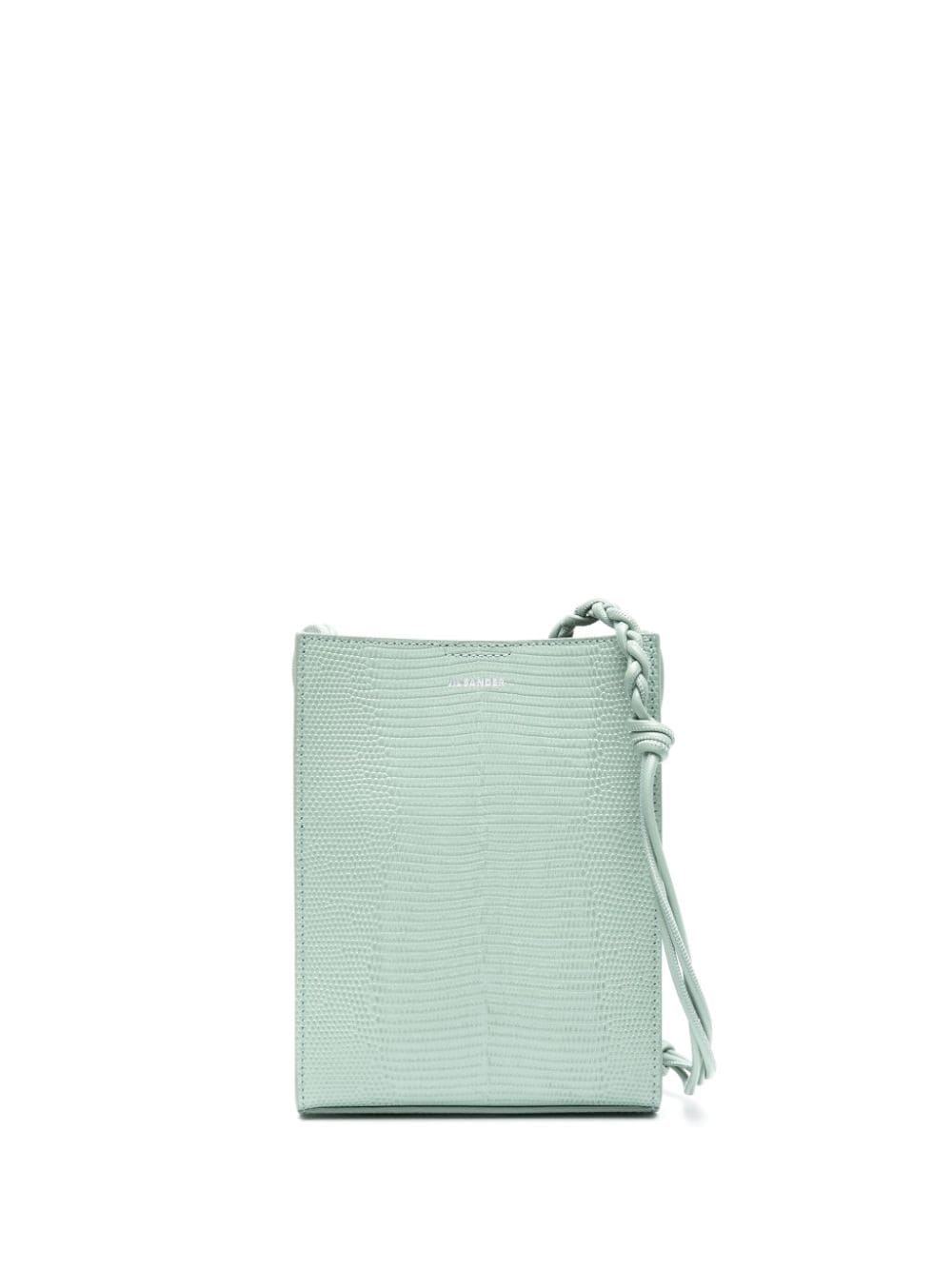 Jil Sander small Tangle leather crossbody bag - Blue von Jil Sander