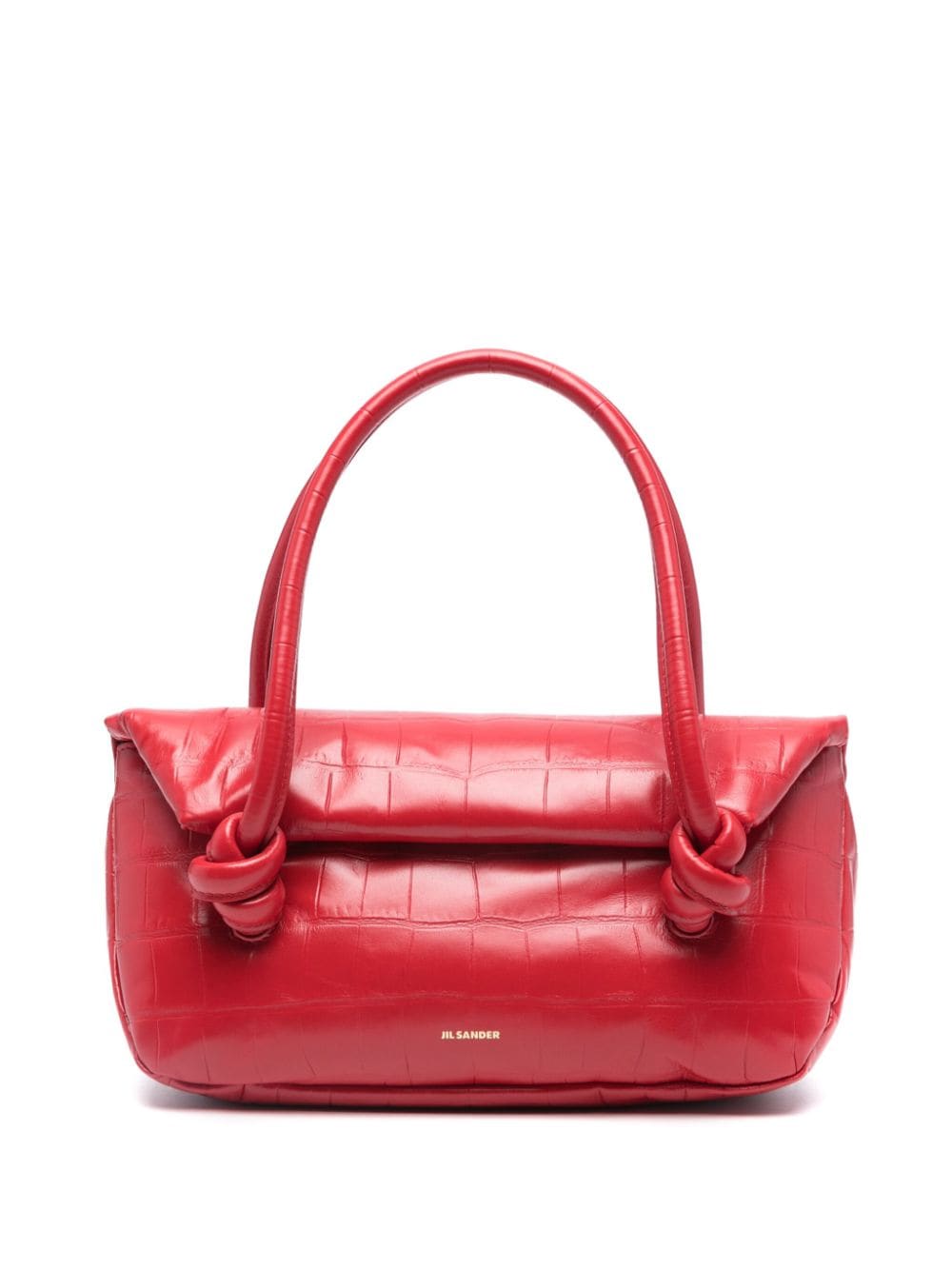 Jil Sander small crocodile-effect shoulder bag - Red von Jil Sander