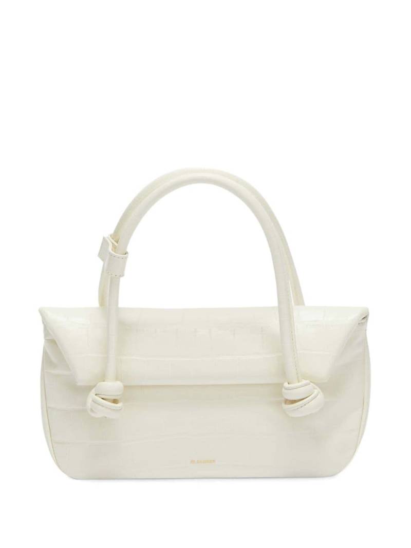 Jil Sander small crocodile-effect shoulder bag - White von Jil Sander