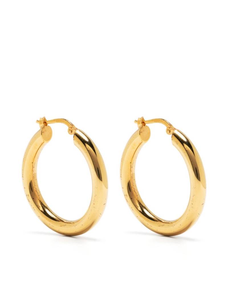 Jil Sander small hoop earrings - Gold von Jil Sander