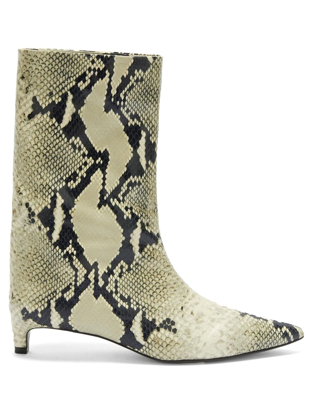 Jil Sander snake-print leather ankle boots - Neutrals von Jil Sander