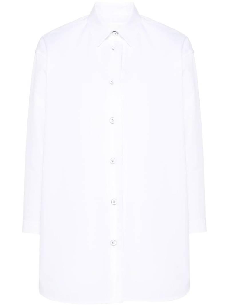 Jil Sander split-cuffs poplin cotton shirt - White von Jil Sander