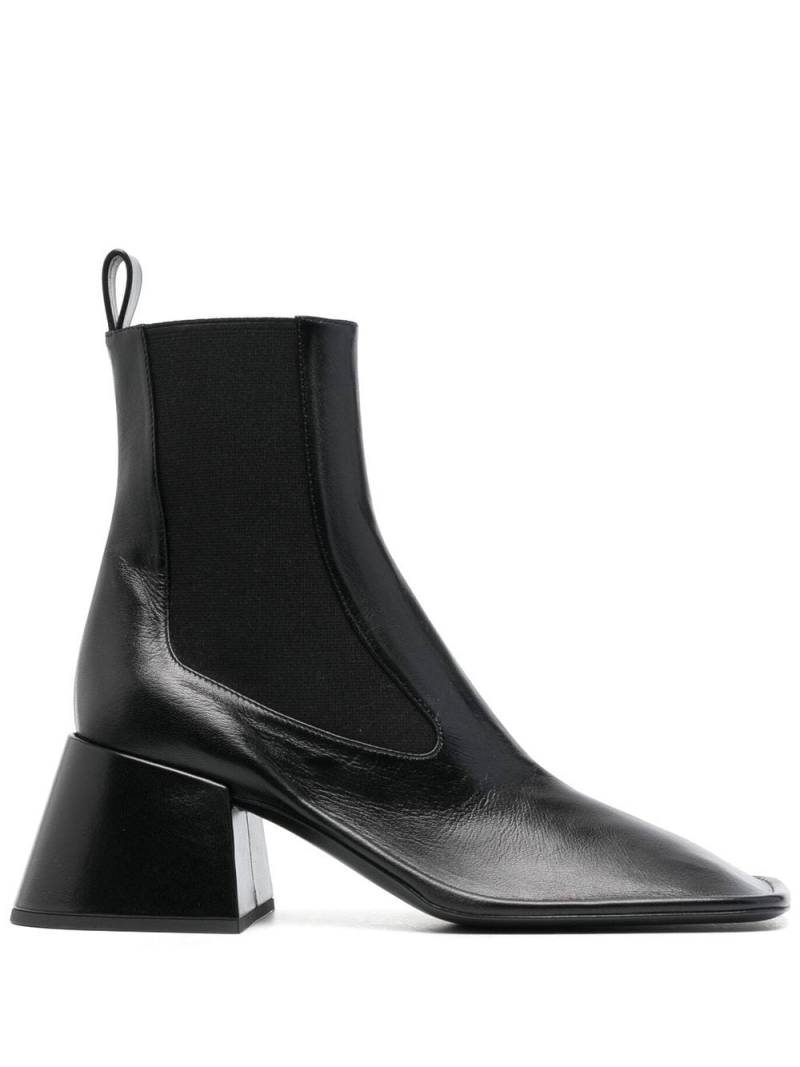 Jil Sander square-toe 65 ankle boots - Black von Jil Sander