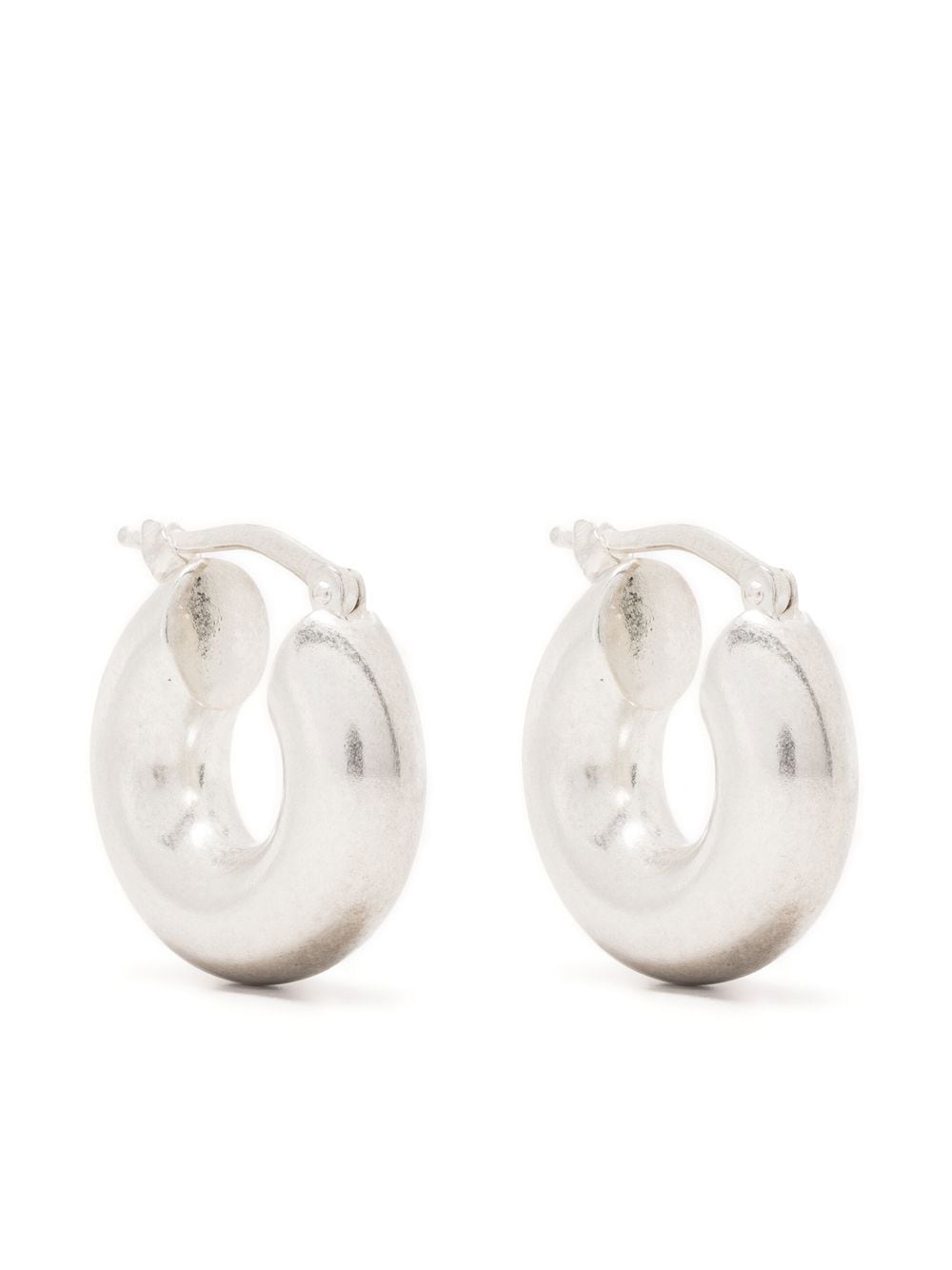 Jil Sander sterling-silver sculptural hoop earrings von Jil Sander