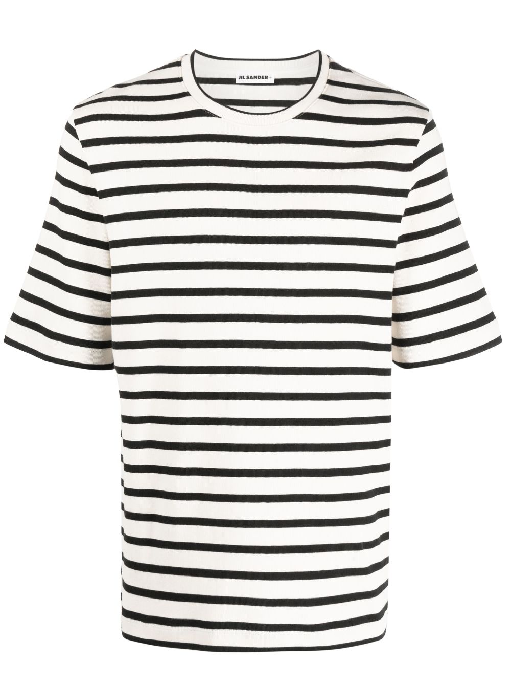 Jil Sander stripe-print short-sleeved T-shirt - Neutrals von Jil Sander