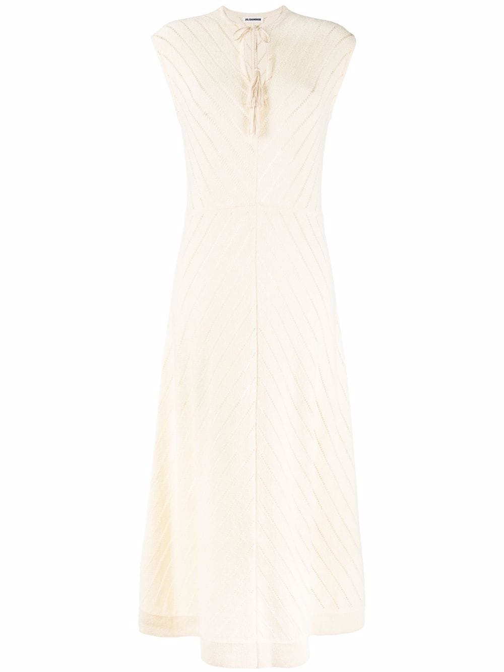 Jil Sander striped V-neck maxi dress - Yellow von Jil Sander