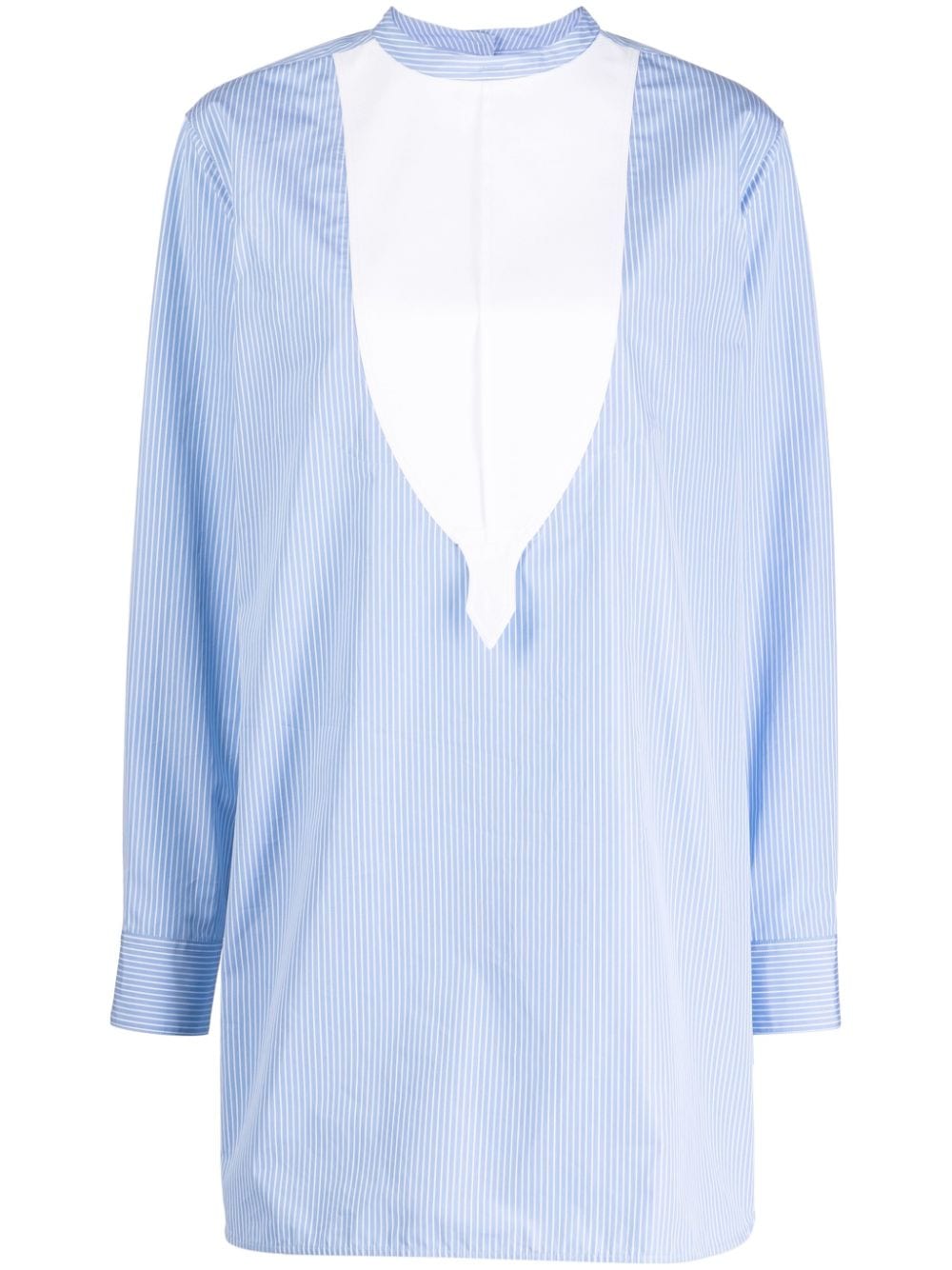 Jil Sander striped cotton shirt - Blue von Jil Sander