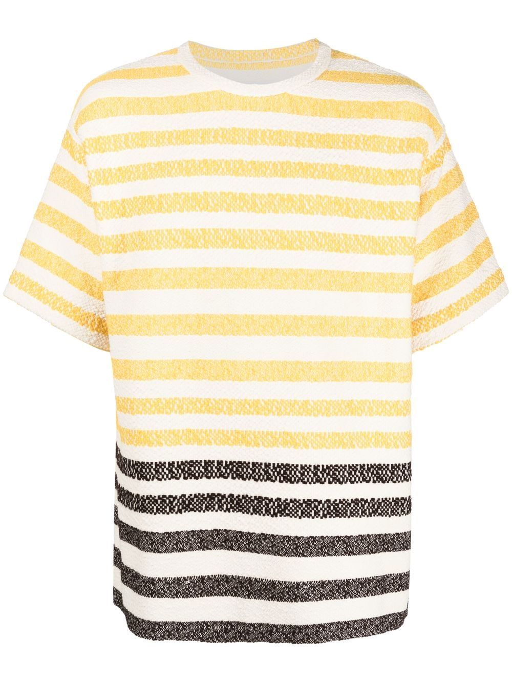 Jil Sander textured striped T-shirt - Neutrals von Jil Sander