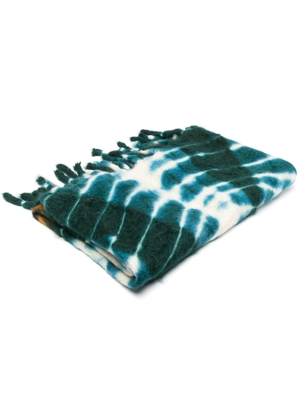 Jil Sander tie-dye fringed blanket - Blue von Jil Sander