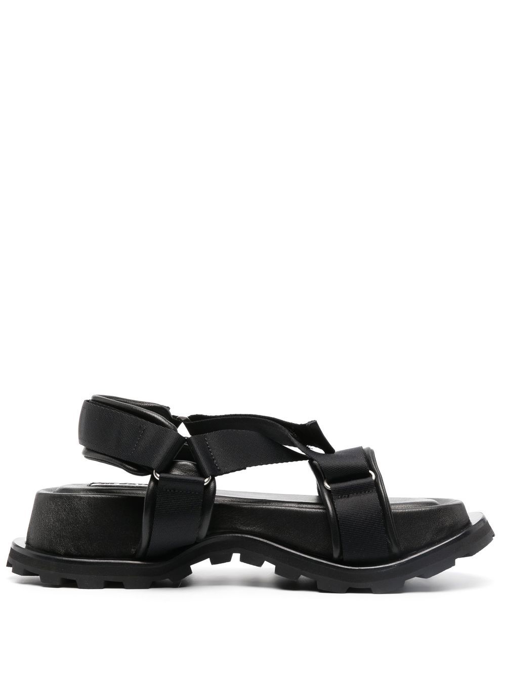 Jil Sander touch-strap platform sandals - Black von Jil Sander