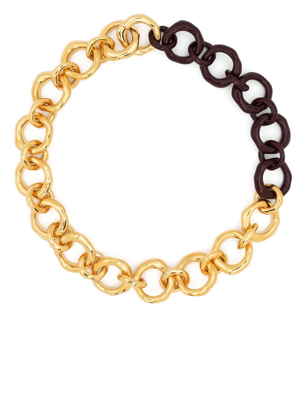 Jil Sander two-tone chunky chain necklace - Gold von Jil Sander