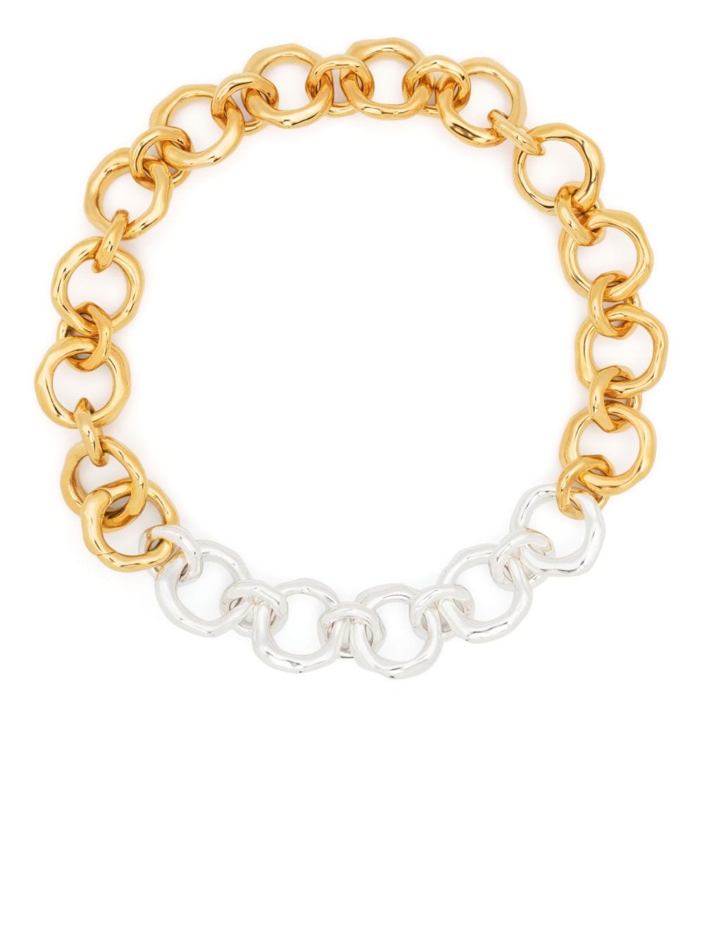 Jil Sander two-tone chunky chain necklace - Gold von Jil Sander