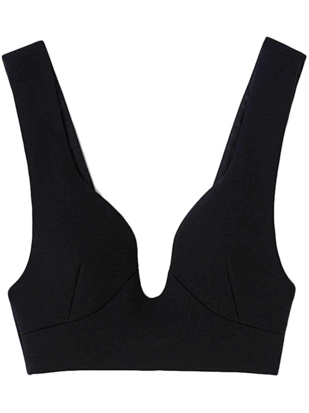 Jil Sander virgin-wool crop top - Black von Jil Sander