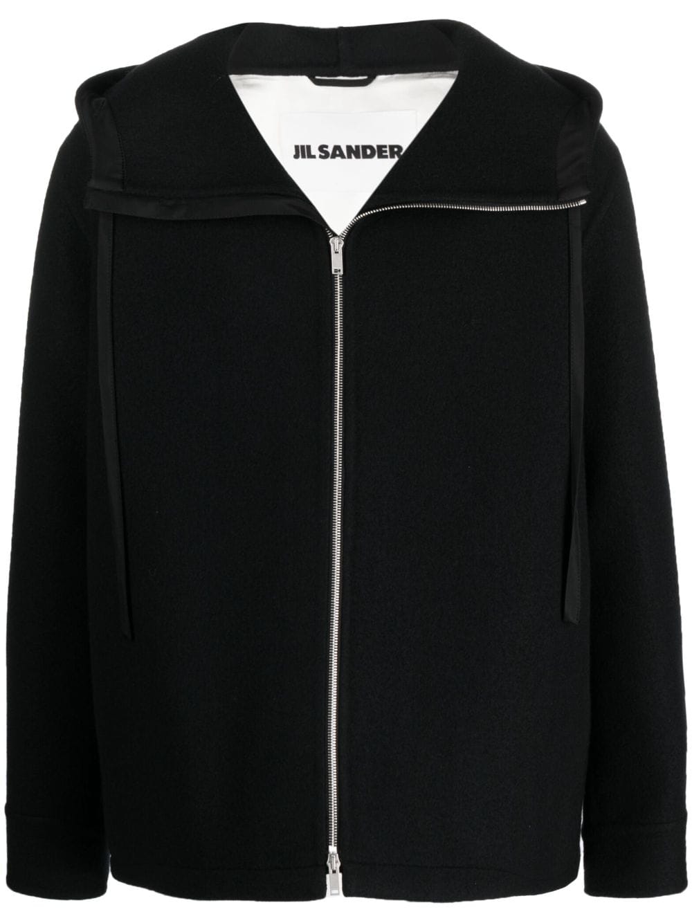 Jil Sander virgin-wool hooded jacket - Black von Jil Sander