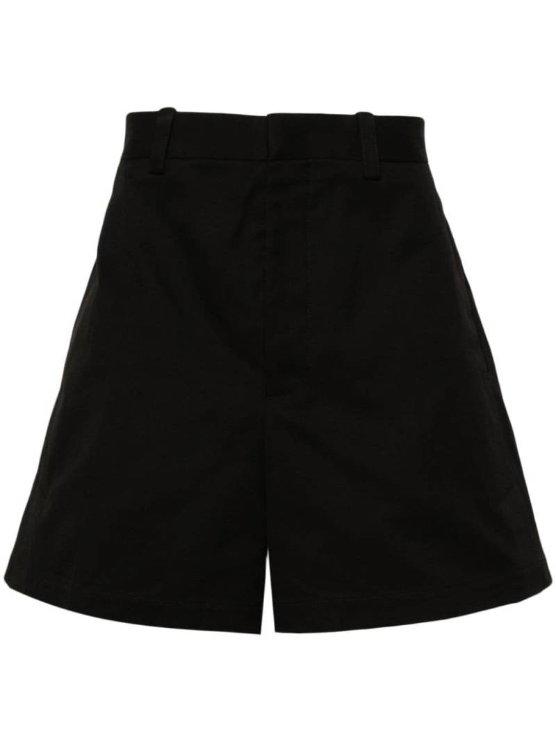 Jil Sander wide-leg gabardine tailored shorts - Black von Jil Sander