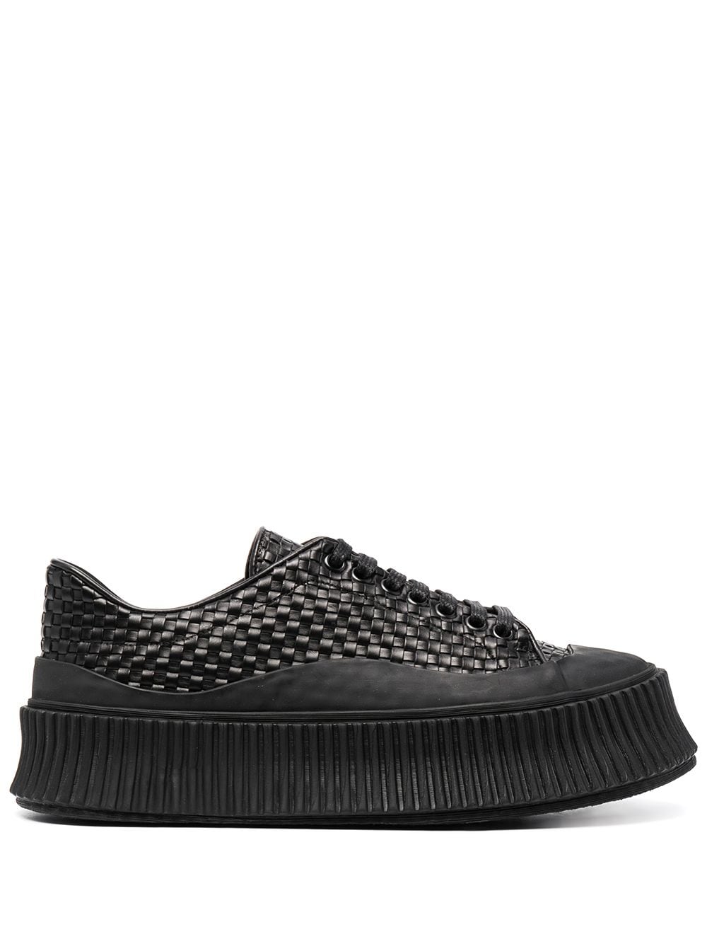 Jil Sander woven leather sneakers - Black von Jil Sander